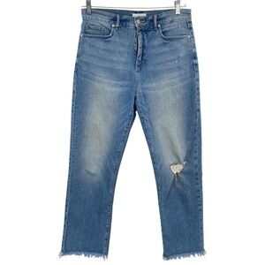 Ann Taylor Loft Straight Crop Leg High Rise Jeans